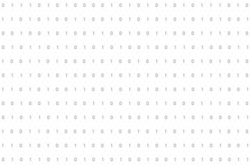 Binary code background in white and grey vector illustration