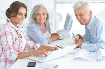 Fototapeta premium Group of architects working