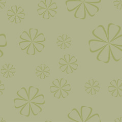 Fototapeta premium Olive green floral seamless pattern