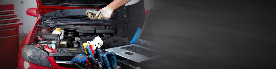 Car mechanic service.
