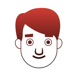 Young man face vector illustration graphic design