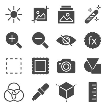 Image Editing Related Vector Icons for Your Design
