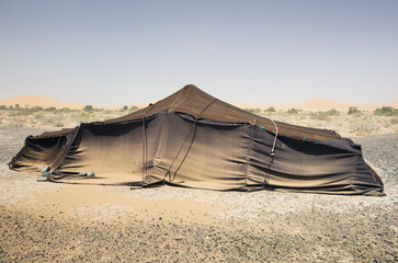 giant tent in berber village in Morocco © sergejson