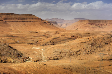 Fototapeta na wymiar landscape how on the Mars in Morocco
