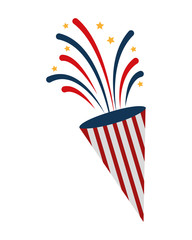 trumpet with fireworks splash vector illustration design