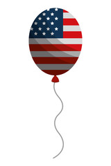 balloons air helium with USA flag vector illustration design