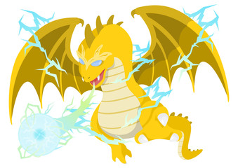 Obraz premium Seria RPG A Lightning Strike Dragon