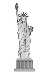 statue of liberty monument national symbol vector illustration