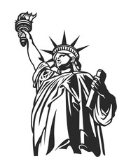 Monochrome American Statue of Liberty concept © DGIM studio