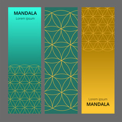 Collection of geometric colored banner. Can be used in website, magazine or advertising.