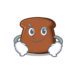 Smirking brown bread character cartoon
