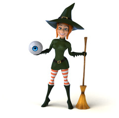 Sexy witch - 3D Illustration