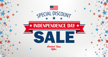 Independence Day Sale Side Stars Header