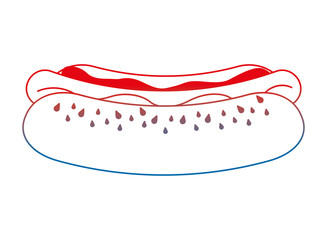 hot dog fast food vector illustration design