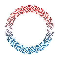 wreath crown leafs icon vector illustration design