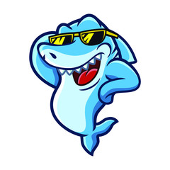 Shark Cool Mascot Design Vector