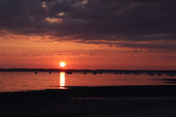 coucher de soleil ,bassin arcachon