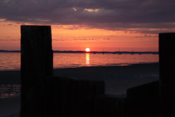 coucher de soleil ,bassin arcachon