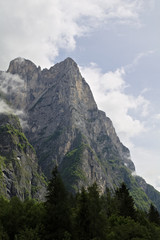 Fototapeta na wymiar view of an alpine mountain landscape