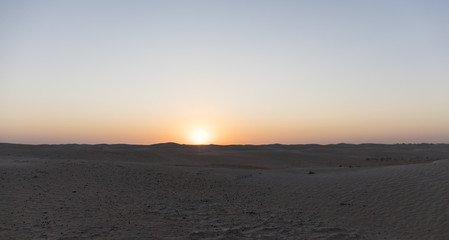 dawn in the Sahara desert