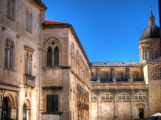 Vue sur le Palais du Recteur, vieille ville de Dubrovnik, Croatie