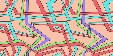 Abstract colored background with parallel lines. Seamless pattern