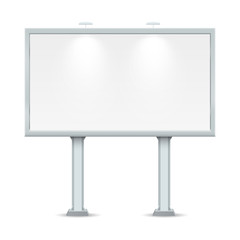Obraz premium Blank billboard. Illustration isolated on white background. Graphic concept for your design.