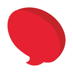 speech bubble isometric icon vector illustration design