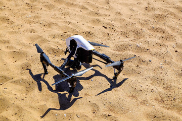 Aircraft quadcopter, drone with high quality video camera.