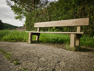 bench on the way for sit