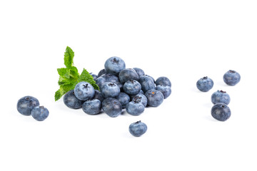 Blueberries isolated on white background