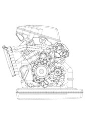 Engine Architect blueprint - isolated