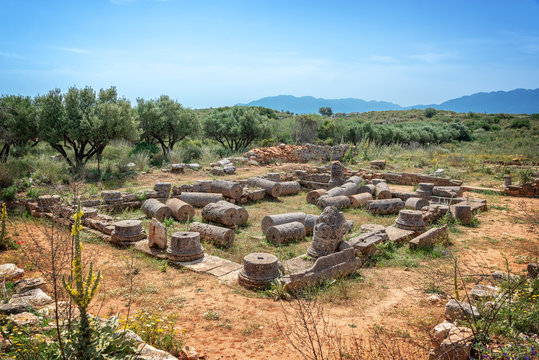 Ruins of a roman villa in Aptera, Crete, Greece