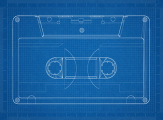 Compact Audio Cassette Architect blueprint