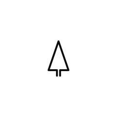 Tree simple minimal line icon vector illustration symbol pictogram