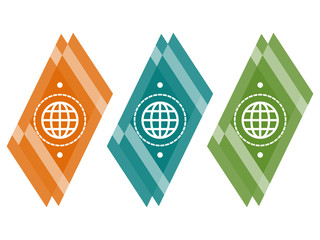Abtsract vector geometric globe logo. Earth emblem.
