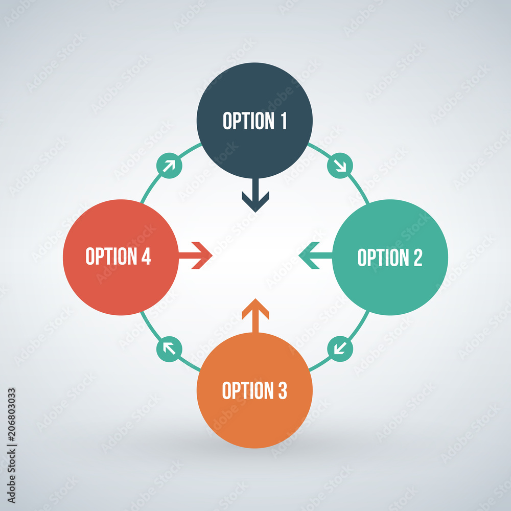 Aufkleber vector infographic design template. business concept with 4 options, parts, steps or processes. can 
