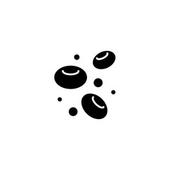 Human cells black icon concept. Human cells flat  vector symbol, sign, illustration.