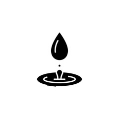 Fototapeta premium Hydrotherapy black icon concept. Hydrotherapy flat vector symbol, sign, illustration.