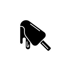 Ice cream on a stick black icon concept. Ice cream on a stick flat  vector symbol, sign, illustration.