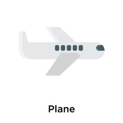 Plane icon vector sign and symbol isolated on white background