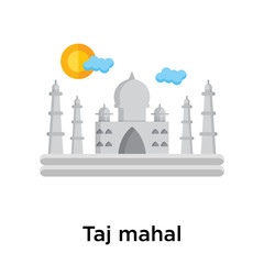 Taj mahal icon vector sign and symbol isolated on white background