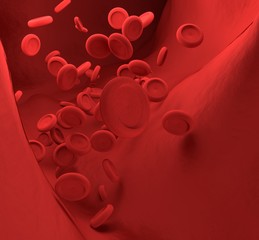 blood cells 3D rendering