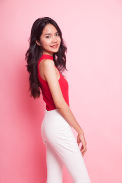 Portrait of beautiful young Asian woman.