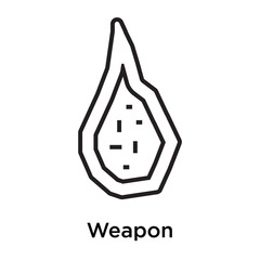 Weapon icon vector sign and symbol isolated on white background