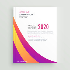 Fototapeta premium trendy colorful brochure annual report template