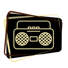 radio music retro style vector illustration design