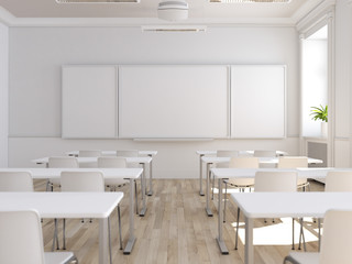 modernes klassenzimmer mit einem beamer