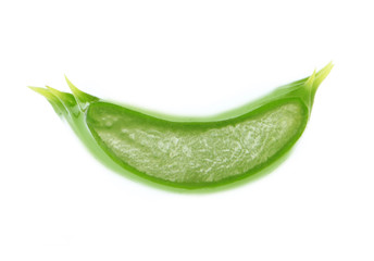 aloe vera slice isolated on white