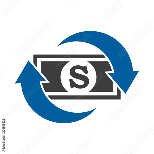 Money Turnover Icon Dollar Circulation Stock Vector - 